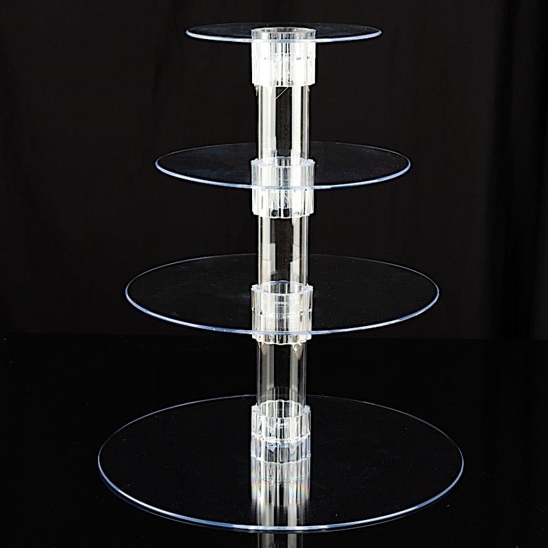 4 Tiers 14" Acrylic Cupcake Stand Set - Clear CAKE_STND_R4A
