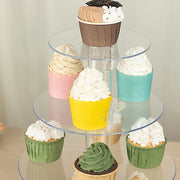 4 Tiers 14" Acrylic Cupcake Stand Set - Clear CAKE_STND_R4A
