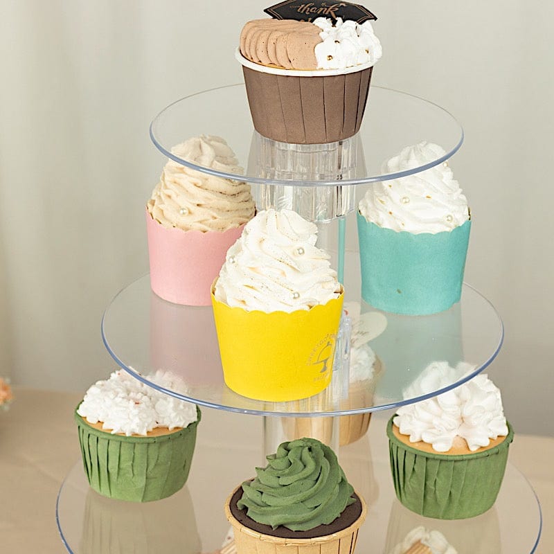 4 Tiers 14" Acrylic Cupcake Stand Set - Clear CAKE_STND_R4A