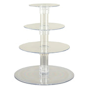 4 Tiers 14" Acrylic Cupcake Stand Set - Clear CAKE_STND_R4A