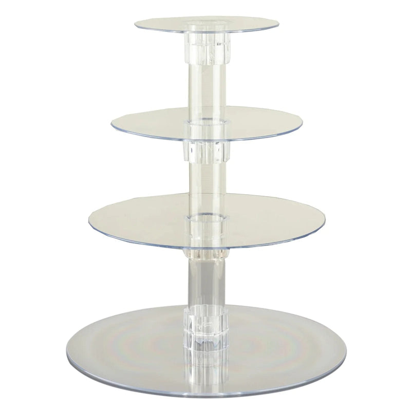 4 Tiers 14" Acrylic Cupcake Stand Set - Clear CAKE_STND_R4A