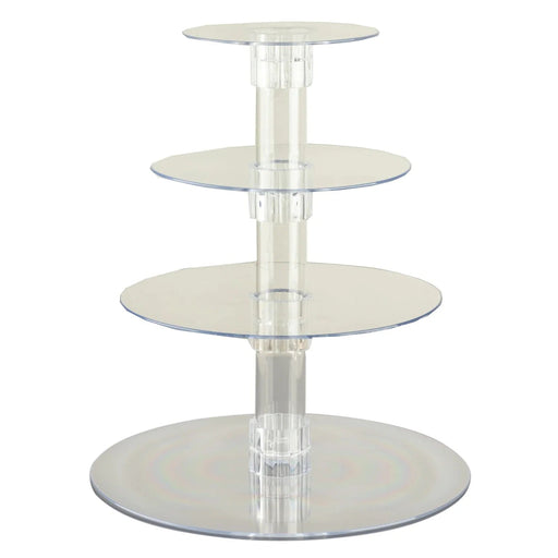 4 Tiers 14" Acrylic Cupcake Stand Set - Clear CAKE_STND_R4A