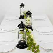 4 Vintage 10" Battery-Operated Metal LED Lanterns - Black CAND_LANT011_9_BLK