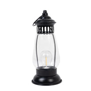 4 Vintage 10" Battery-Operated Metal LED Lanterns - Black CAND_LANT011_9_BLK