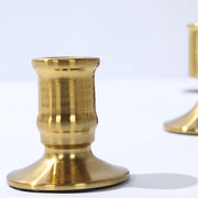 4 Vintage Metal Taper Candle Holders - Gold CAND_HOLD_TP010_GOLD