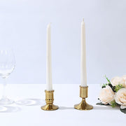 4 Vintage Metal Taper Candle Holders - Gold CAND_HOLD_TP010_GOLD