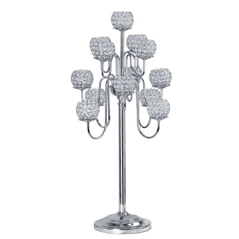 40" Crystal Beaded Candelabra Candle Holder Wedding Centerpiece