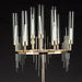 40" Round 9 Arm Cluster Taper Candelabra Candlestick Holder with Drip Accents - Gold CHDLR_CAND_035RND_9_GOLD