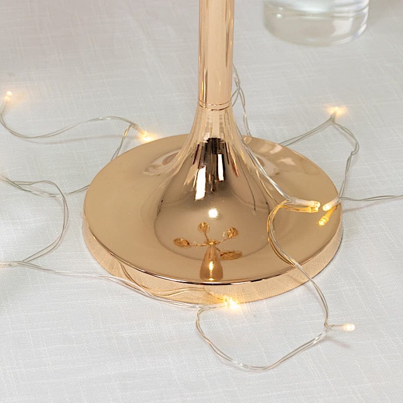 40" tall 5-Arm Metal Candle Holder with Crystal Pendant Glass Shades - Gold CHDLR_CAND_042_5H_GOLD