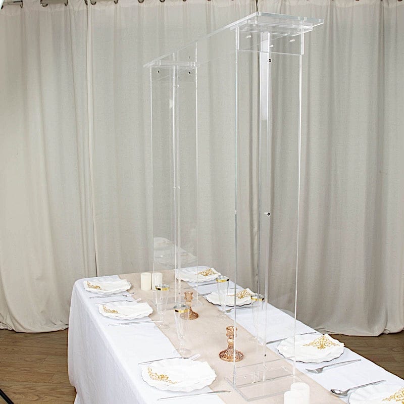 40" tall Rectangular Over The Table Acrylic Flower Display Stand - Clear PROP_STND_4040_CLR