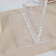 40" tall Rectangular Over The Table Acrylic Flower Display Stand - Clear PROP_STND_4040_CLR