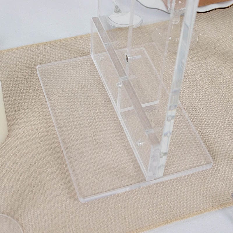 40" tall Rectangular Over The Table Acrylic Flower Display Stand - Clear PROP_STND_4040_CLR
