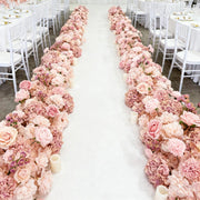 40" x 16" Pre-Arranged Assorted Silk Flower Runner