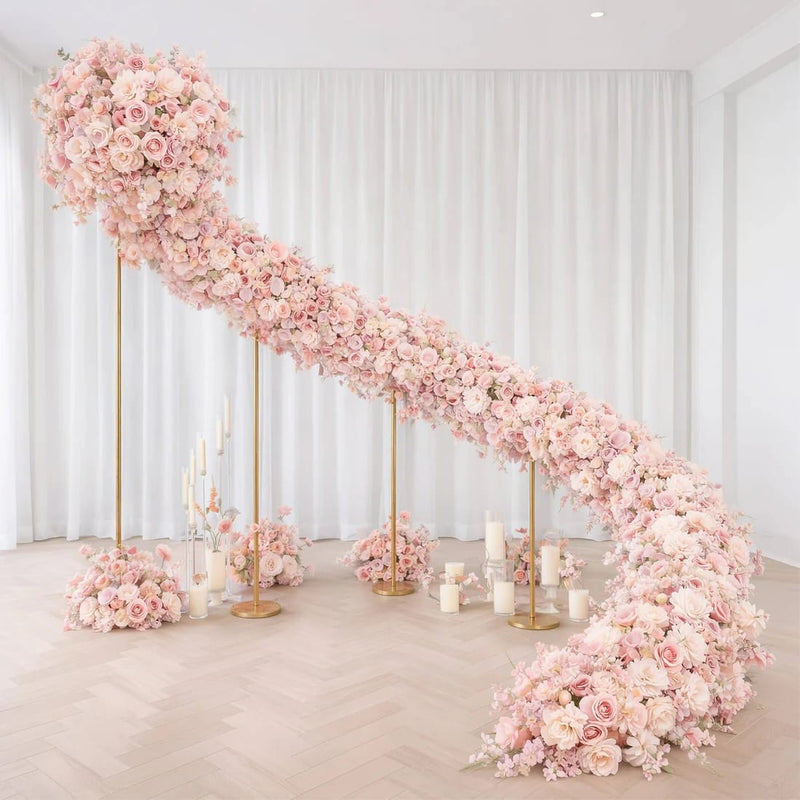40" x 16" Pre-Arranged Assorted Silk Flower Runner