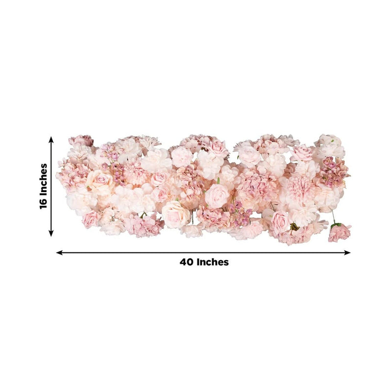 40" x 16" Pre-Arranged Assorted Silk Flower Runner
