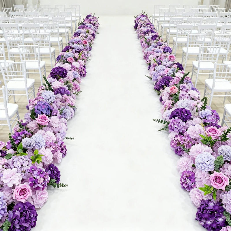 40" x 16" Pre-Arranged Assorted Silk Flower Runner
