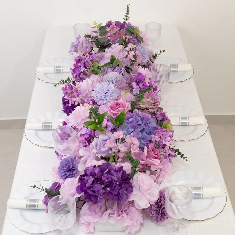 40" x 16" Pre-Arranged Assorted Silk Flower Runner