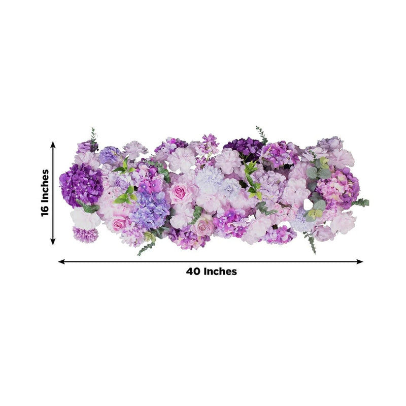 40" x 16" Pre-Arranged Assorted Silk Flower Runner