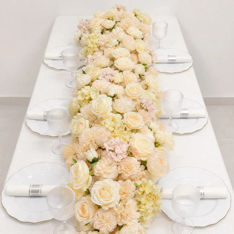 40" x 16" Pre-Arranged Assorted Silk Flower Runner