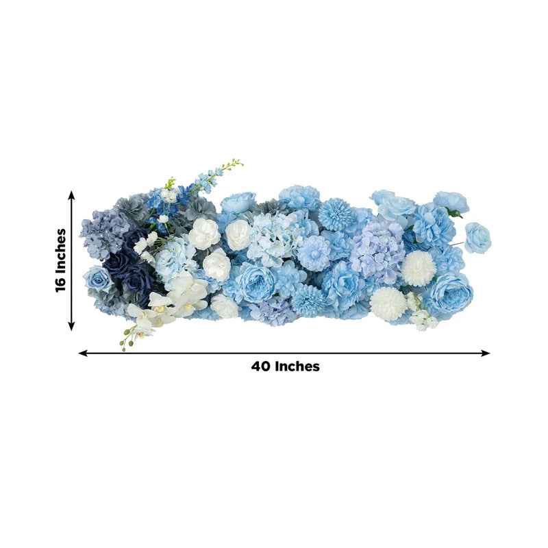 40" x 16" Pre-Arranged Assorted Silk Flower Runner