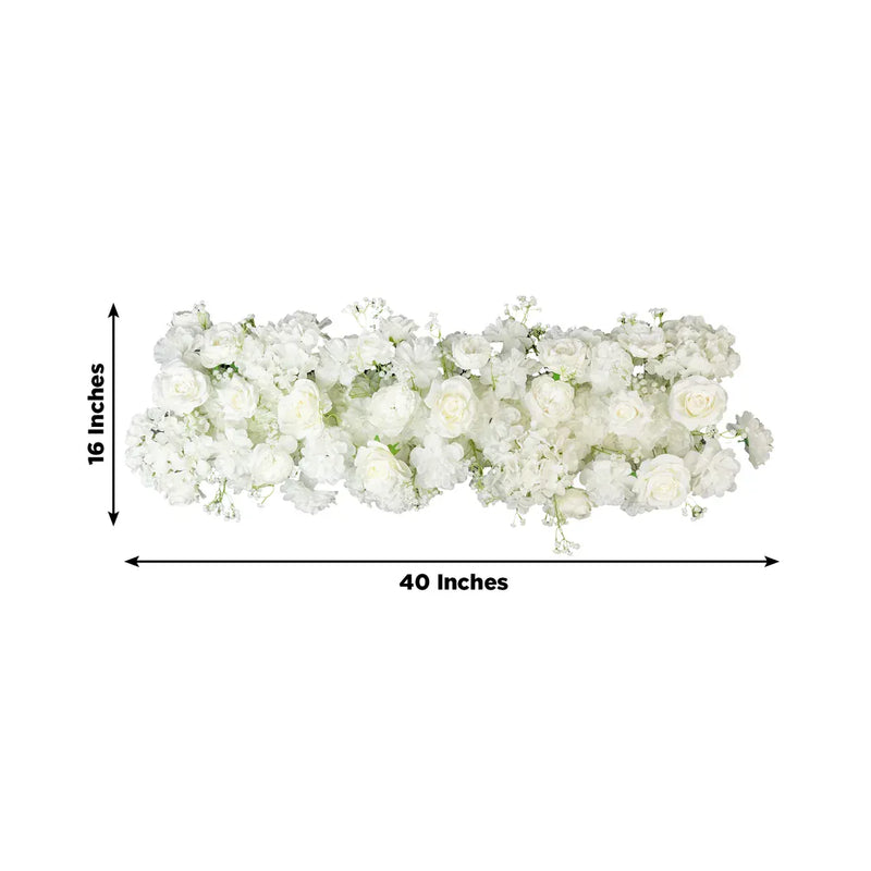 40" x 16" Pre-Arranged Assorted Silk Flower Runner