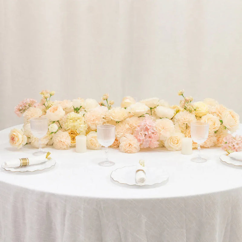 40" x 16" Pre-Arranged Assorted Silk Flower Runner