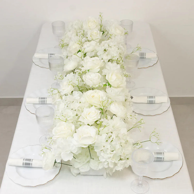 40" x 16" Pre-Arranged Assorted Silk Flower Runner