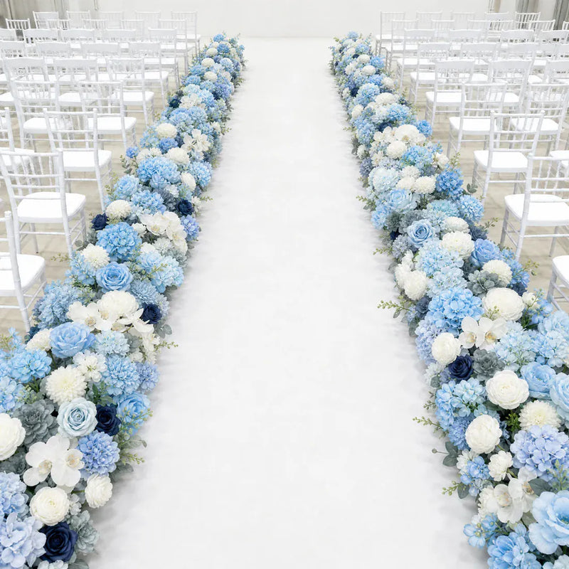 40" x 16" Pre-Arranged Assorted Silk Flower Runner
