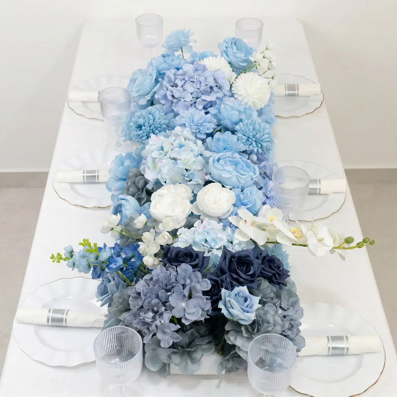 40" x 16" Pre-Arranged Assorted Silk Flower Runner