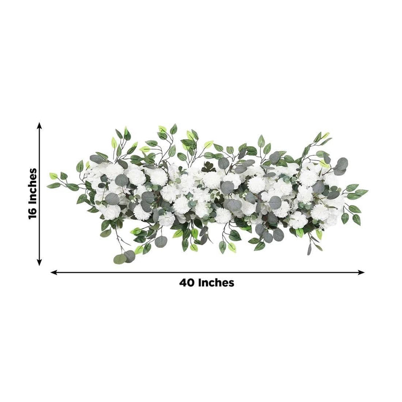40" x 16" Pre-Arranged Silk Floral Runner Assorted Artificial Flowers