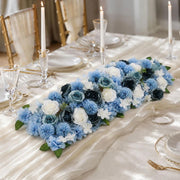 40" x 16" Pre-Arranged Silk Floral Runner Assorted Artificial Flowers