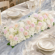40" x 16" Pre-Arranged Silk Floral Runner Assorted Artificial Flowers