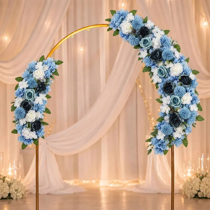 40" x 16" Pre-Arranged Silk Floral Runner Assorted Artificial Flowers