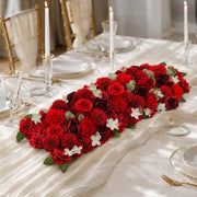 40" x 16" Pre-Arranged Silk Floral Runner Assorted Artificial Flowers