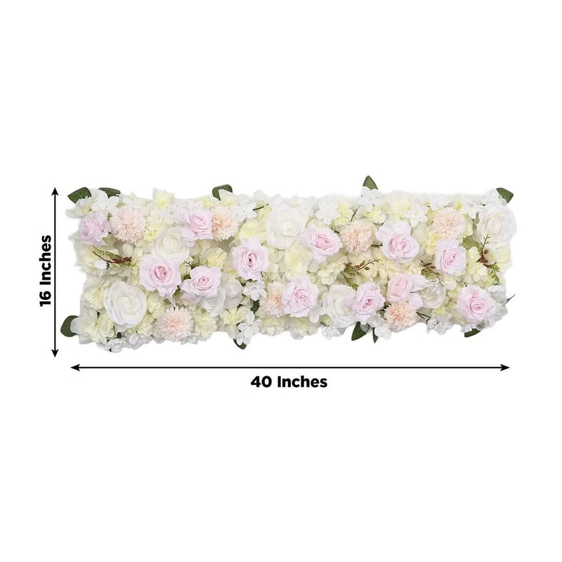 40" x 16" Pre-Arranged Silk Floral Runner Assorted Artificial Flowers