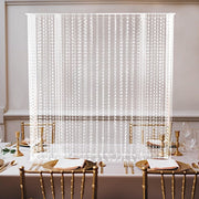 40" x 40" Acrylic Rectangular Stand with Pre-chained Hanging Crystal Beads - Clear PROP_STND_4040B_CLR