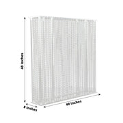 40" x 40" Acrylic Rectangular Stand with Pre-chained Hanging Crystal Beads - Clear PROP_STND_4040B_CLR