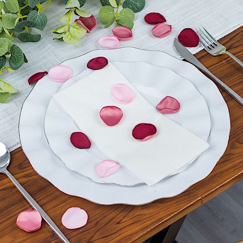 400 Silk Rose Petals Matte Round Artificial Flowers Table Confetti