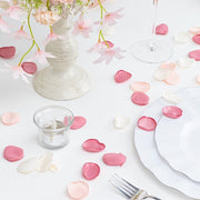 400 Silk Rose Petals Matte Round Artificial Flowers Table Confetti