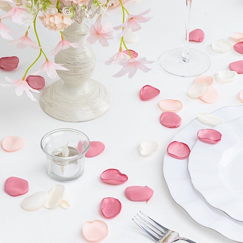 400 Silk Rose Petals Matte Round Artificial Flowers Table Confetti