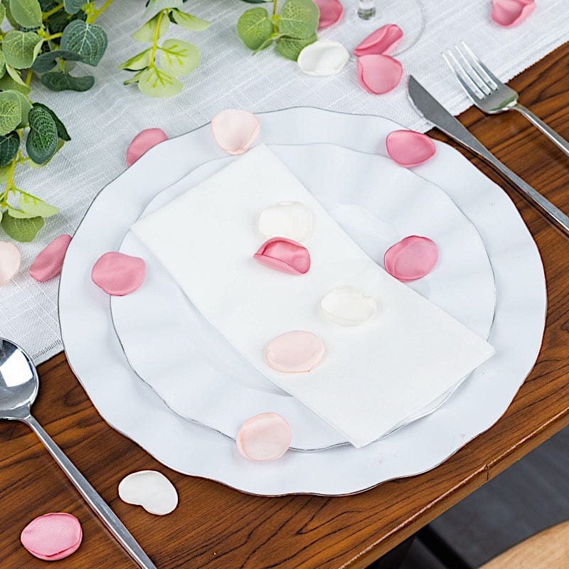400 Silk Rose Petals Matte Round Artificial Flowers Table Confetti