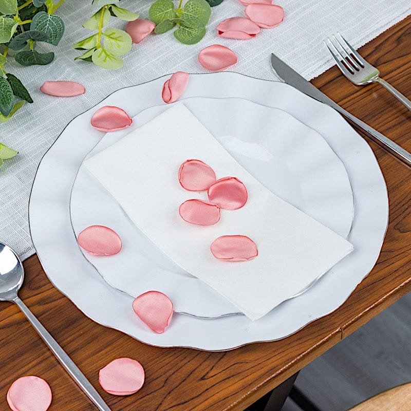 400 Silk Rose Petals Matte Round Artificial Flowers Table Confetti