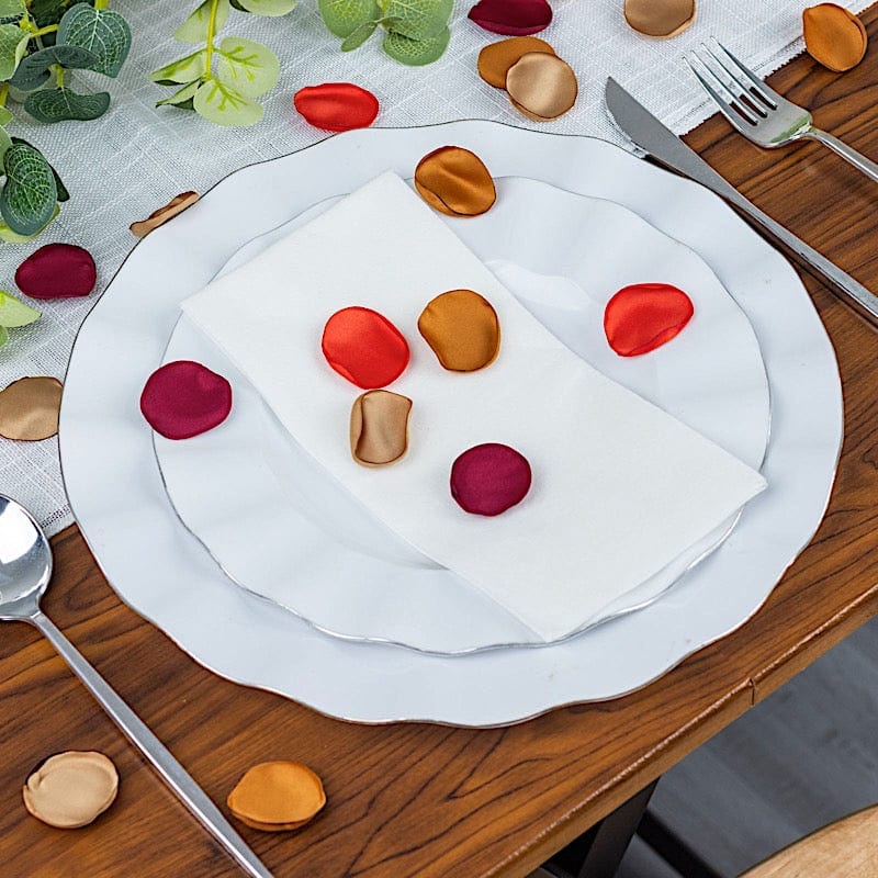 400 Silk Rose Petals Matte Round Artificial Flowers Table Confetti