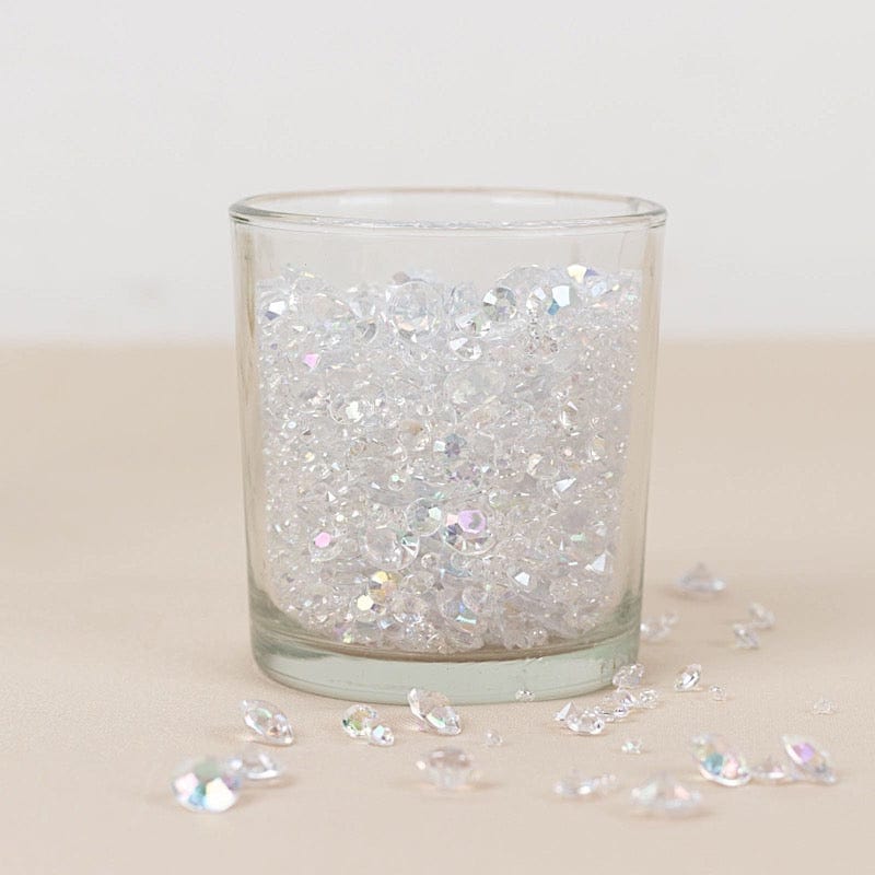 4000 Acrylic Diamond Vase Fillers Table Scatters - Iridescent ICE_DIA_MIX_ABW