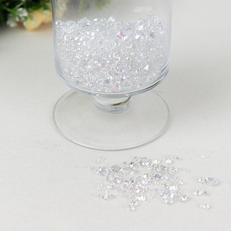 4000 Acrylic Diamond Vase Fillers Table Scatters - Iridescent ICE_DIA_MIX_ABW