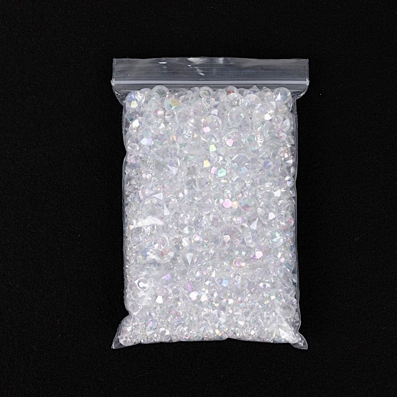 4000 Acrylic Diamond Vase Fillers Table Scatters - Iridescent ICE_DIA_MIX_ABW