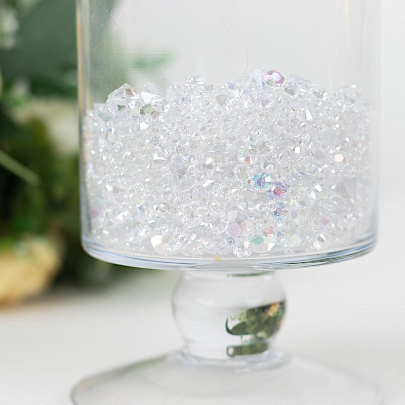 4000 Acrylic Diamond Vase Fillers Table Scatters - Iridescent ICE_DIA_MIX_ABW