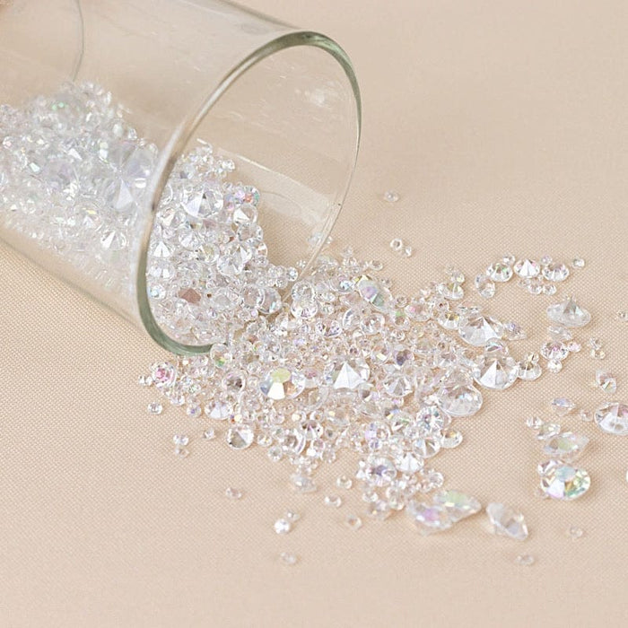 4000 Acrylic Diamond Vase Fillers Table Scatters - Iridescent ICE_DIA_MIX_ABW