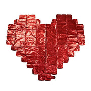 41" x 36" Metallic Heart Mylar Foil Balloon Photo Backdrop - Red BLOON_FOL0024_40_RED