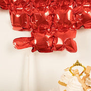 41" x 36" Metallic Heart Mylar Foil Balloon Photo Backdrop - Red BLOON_FOL0024_40_RED
